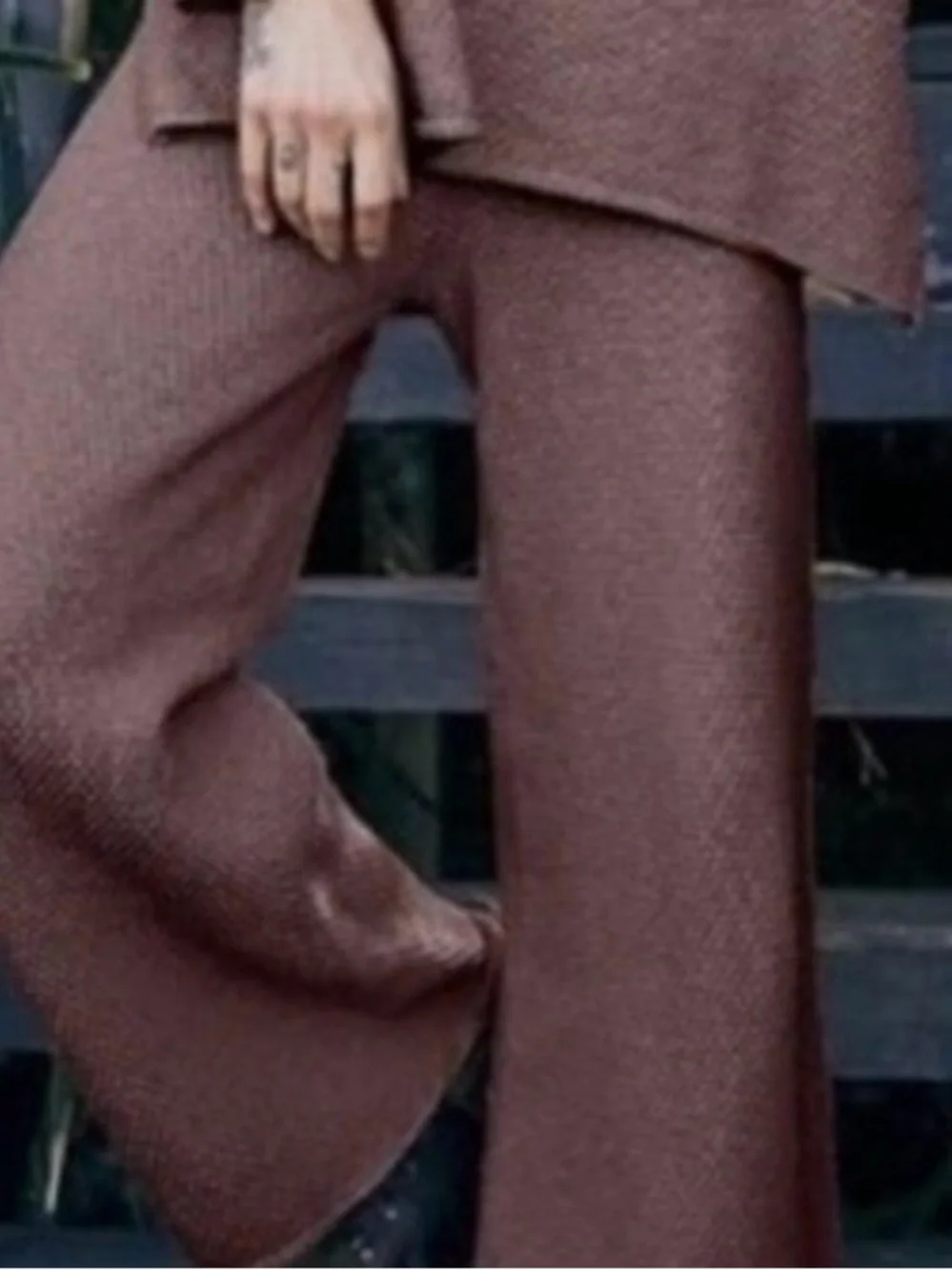 Free People Hailee sweater pants. NWOT . Brown Heather